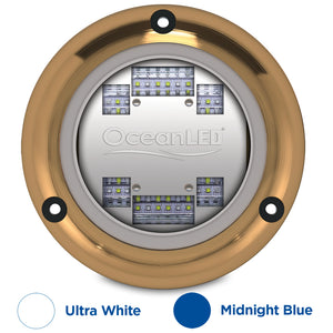 OceanLED Sport S3124s Underwater LED Light - Ultra White/Midnight Blue [012103BW] - BuoyMart.com  Underwater Lighting OceanLED