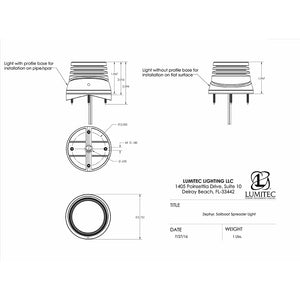 Lumitec Zephyr LED Spreader/Deck Light - Brushed White Base - White Non-Dimming [101325] - BuoyMart.com  Flood/Spreader Lights Lumitec