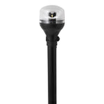 Attwood LightArmor All-Around Light - 12" Black Pole - Black Horizontal Composite Base w/Adapter [5558-P12A7] - BuoyMart.com  Navigation Lights Attwood Marine