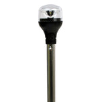 Attwood LightArmor Plug-In All-Around Light - 20" Aluminum Pole - Black Horizontal Composite Base w/Adapter [5550-PA20-7] - BuoyMart.com  Navigation Lights Attwood Marine