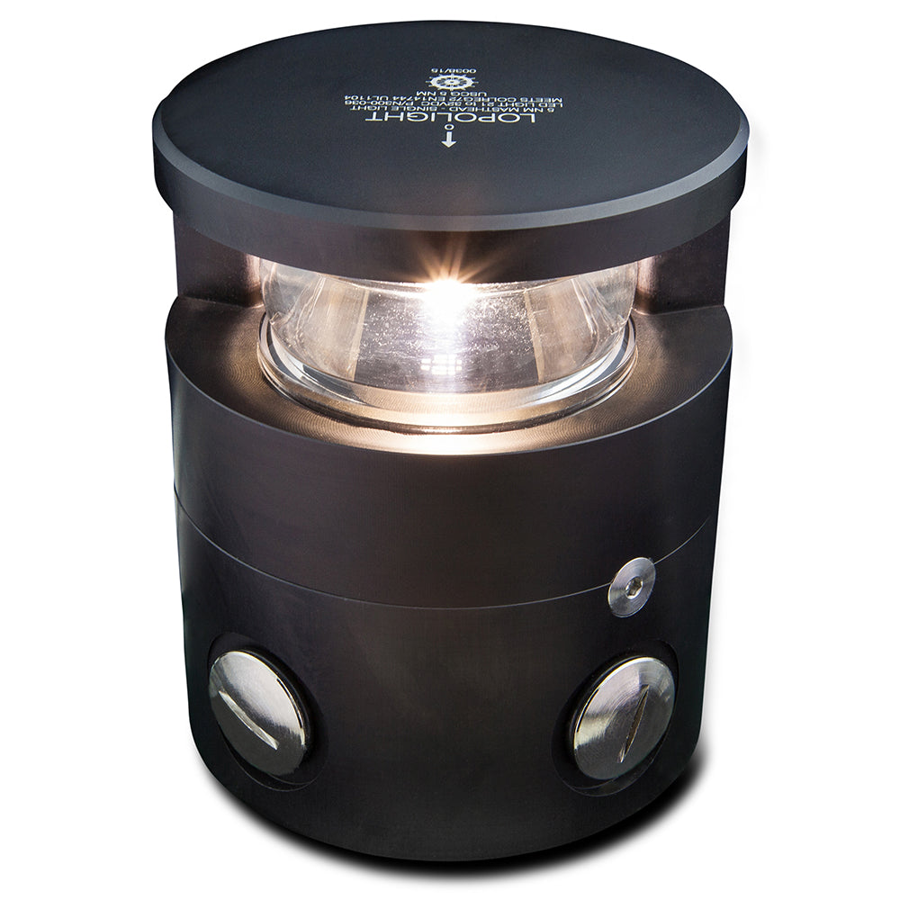 Lopolight Series 300-036 - Masthead Light - 5NM - Horizontal Mount - White - Black Housing [300-036-B] - BuoyMart.com  Navigation Lights Lopolight