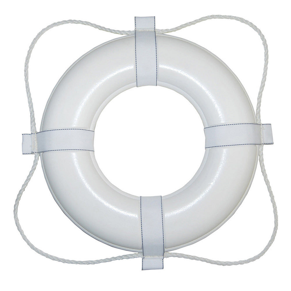 Taylor Made Foam Ring Buoy - 24" - White w/White Grab Line [361] - BuoyMart.com  Personal Flotation Devices Taylor Made