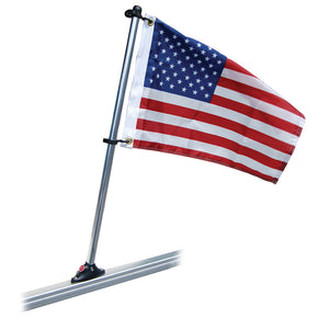 Taylor Made Pontoon 30" Flag Pole Mount & 16" x 24" US Flag [922] - BuoyMart.com  Accessories Taylor Made
