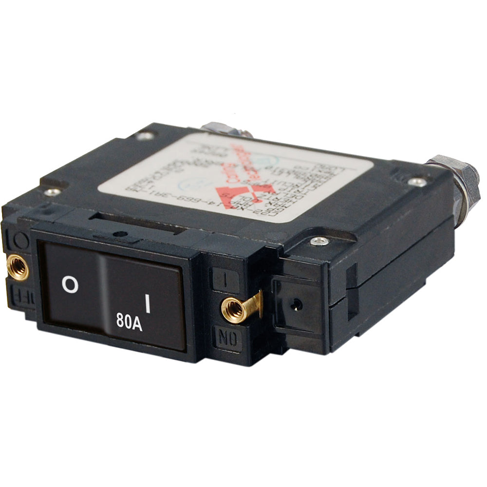 Blue Sea 7548 C-Series Flat Rocker Circuit Breaker - Single Pole - 80A [7548] - BuoyMart.com  Circuit Breakers Blue Sea Systems