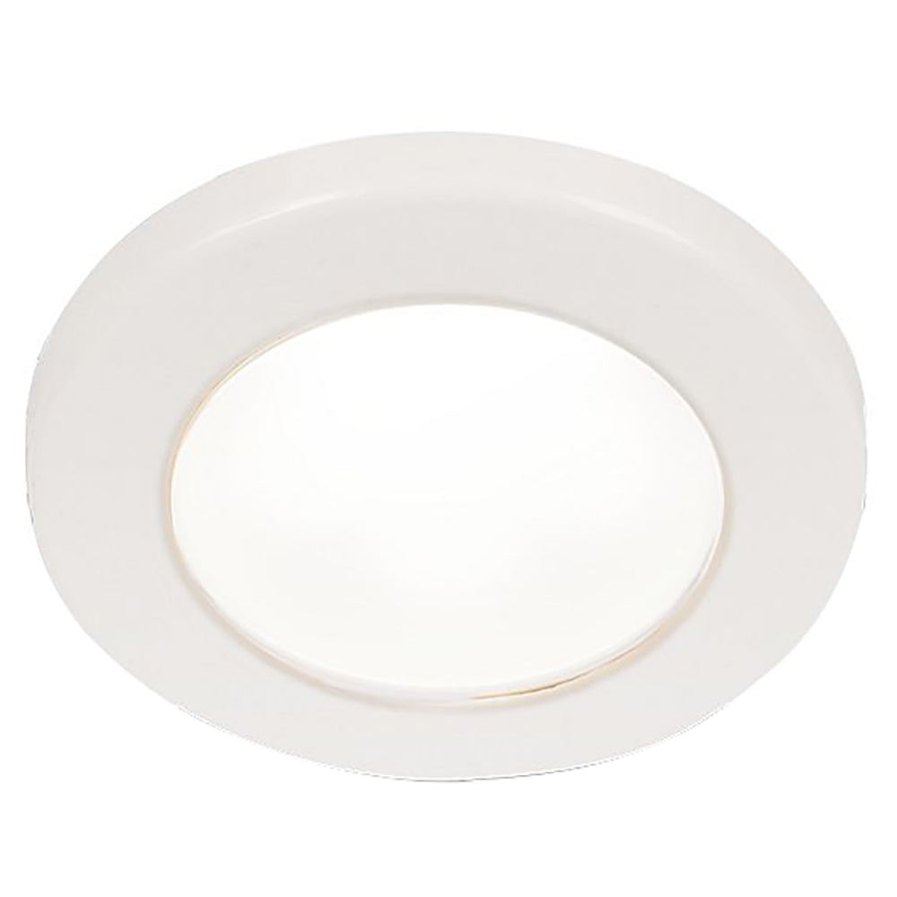 Hella Marine EuroLED 75 3" Round Screw Mount Down Light - White LED - White Plastic Rim - 12V [958110011] - BuoyMart.com  Dome/Down Lights Hella Marine