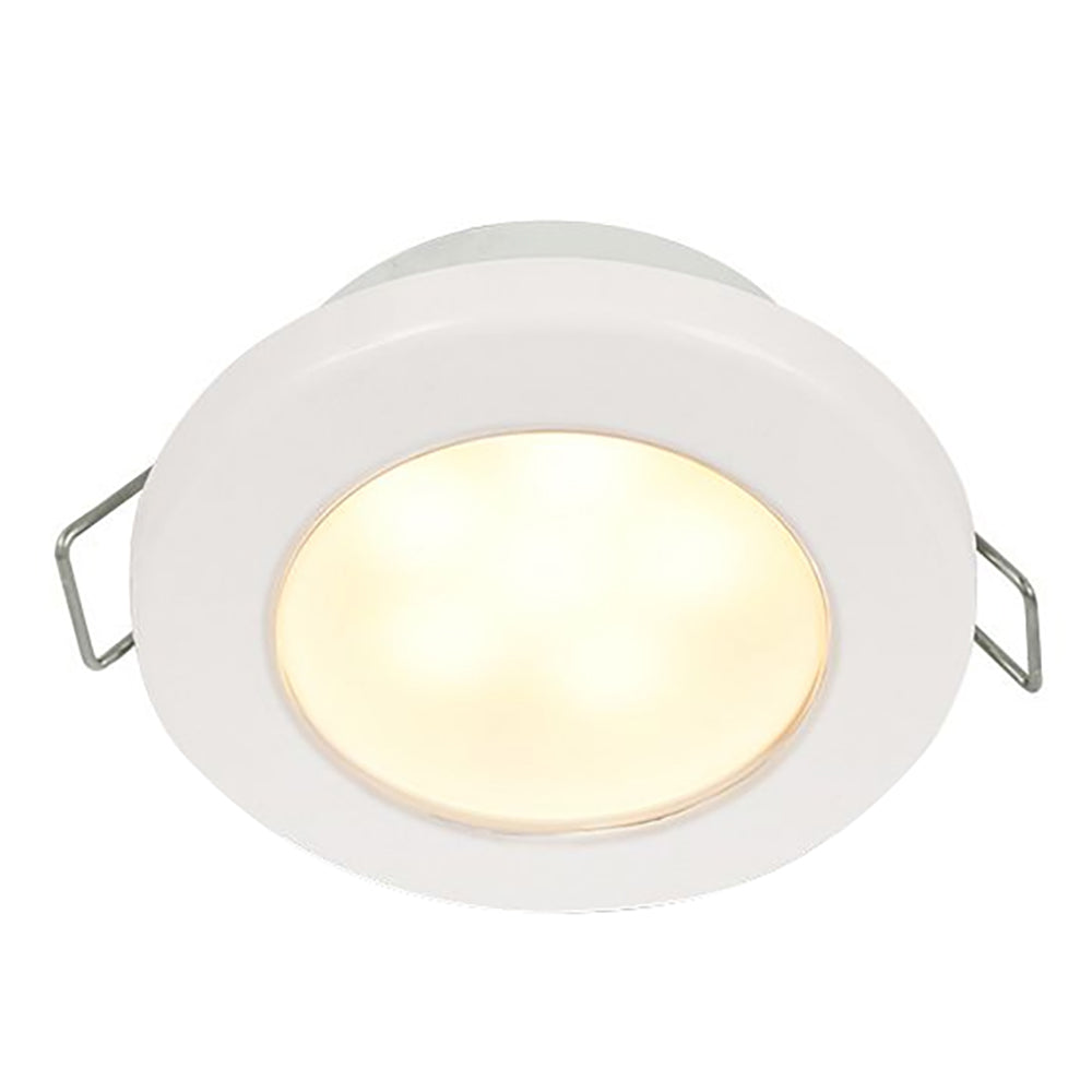 Hella Marine EuroLED 75 3" Round Spring Mount Down Light - Warm White LED - White Plastic Rim - 12V [958109511] - BuoyMart.com  Dome/Down Lights Hella Marine