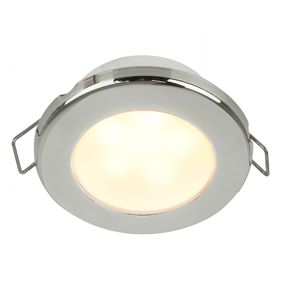 Hella Marine EuroLED 75 3" Round Spring Mount Down Light - Warm White LED - Stainless Steel Rim - 24V [958109621] - BuoyMart.com  Dome/Down Lights Hella Marine