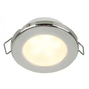 Hella Marine EuroLED 75 3" Round Spring Mount Down Light - Warm White LED - Stainless Steel Rim - 24V [958109621] - BuoyMart.com  Dome/Down Lights Hella Marine
