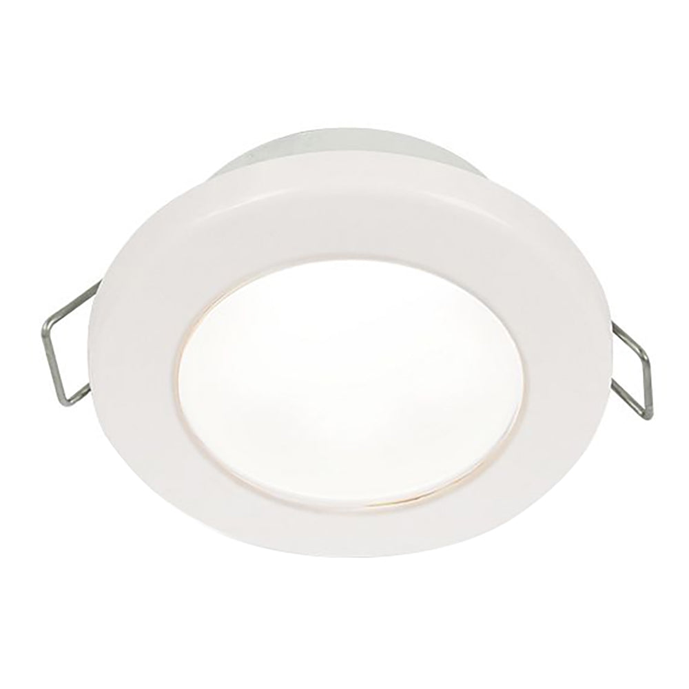 Hella Marine EuroLED 75 3" Round Spring Mount Down Light - White LED - White Plastic Rim - 12V [958110511] - BuoyMart.com  Dome/Down Lights Hella Marine