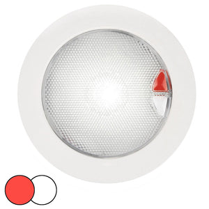 Hella Marine EuroLED 150 Recessed Surface Mount Touch Lamp - Red/White LED - White Plastic Rim [980630002] - BuoyMart.com  Interior / Courtesy Light Hella Marine