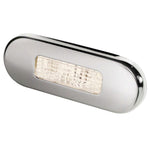 Hella Marine Surface Mount Oblong LED Courtesy Lamp - Warm White LED - Stainless Steel Bezel [980869401] - BuoyMart.com  Interior / Courtesy Light Hella Marine