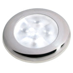 Hella Marine Slim Line LED 'Enhanced Brightness' Round Courtesy Lamp - White LED - Stainless Steel Bezel - 12V [980500521] - BuoyMart.com  Interior / Courtesy Light Hella Marine