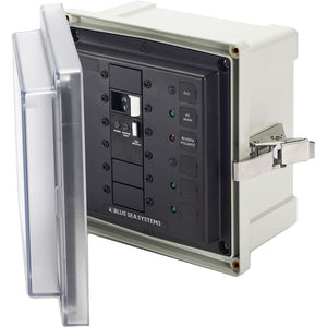Blue Sea 3118 - SMS Panel Enclosure w/ELCI (50A) and 2 Blanks - 120V AC [3118] - BuoyMart.com  Electrical Panels Blue Sea Systems