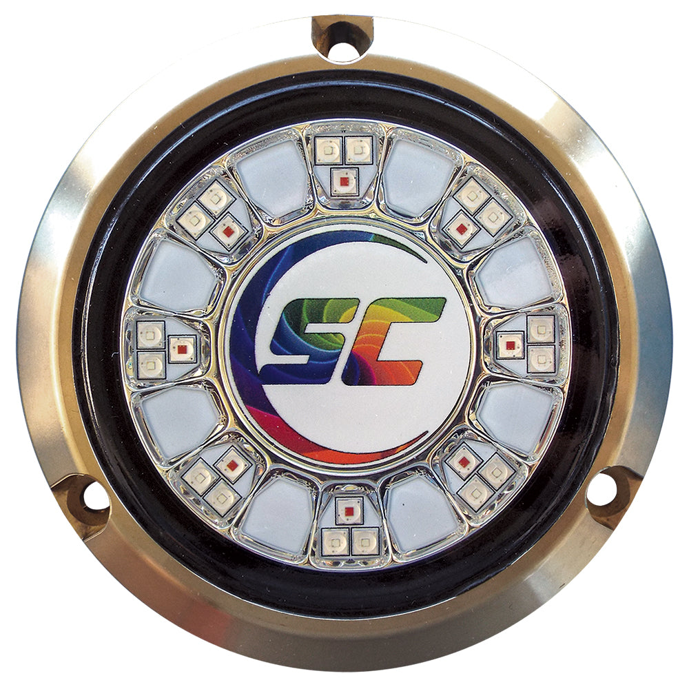 Shadow-Caster SCR-24 Bronze Underwater Light - 24 LEDs - Full Color Changing [SCR-24-CC-BZ-10] - BuoyMart.com  Underwater Lighting Shadow-Caster LED Lighting