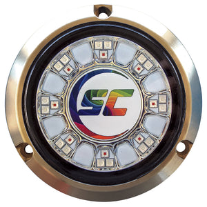 Shadow-Caster SCR-24 Bronze Underwater Light - 24 LEDs - Full Color Changing [SCR-24-CC-BZ-10] - BuoyMart.com  Underwater Lighting Shadow-Caster LED Lighting