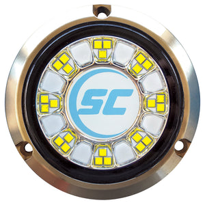 Shadow-Caster SCR-24 Bronze Underwater Light - 24 LEDs - Bimini Blue/Great White [SCR-24-BW-BZ-10] - BuoyMart.com  Underwater Lighting Shadow-Caster LED Lighting
