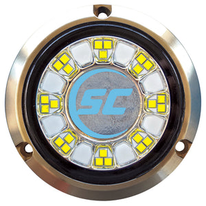 Shadow-Caster SCR-24 Bronze Underwater Light - 24 LEDs - Bimini Blue [SCR-24-BB-BZ-10] - BuoyMart.com  Underwater Lighting Shadow-Caster LED Lighting