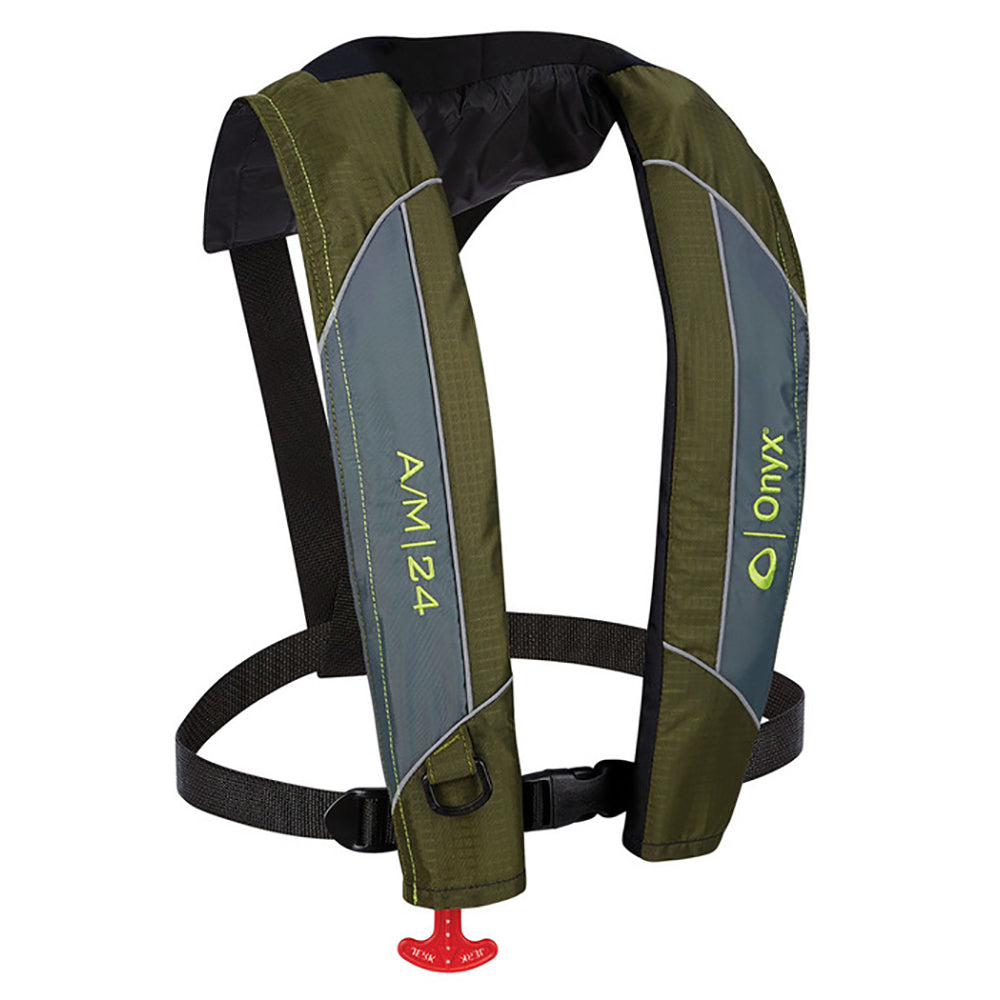 Onyx A/M-24 Automatic/Manual Inflatable PFD Life Jacket - Green [132000-400-004-18] - BuoyMart.com  Life Vests Onyx Outdoor