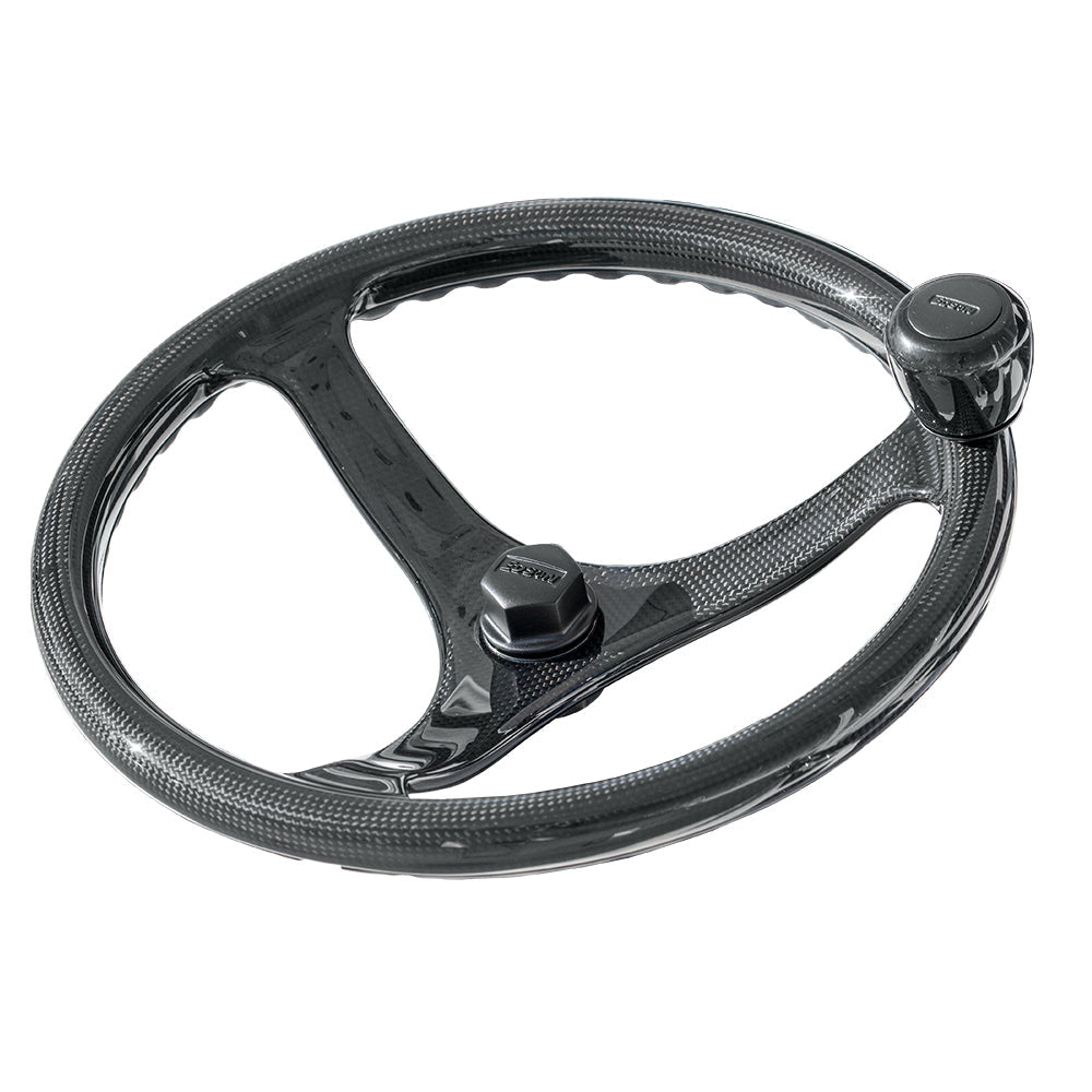 Edson EC3 Elite Carbon 13" ComfortGrip PowerWheel - Carbon Fiber - 3-Spoke [1710C-13C-KIT] Edson Marine