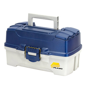 Plano 2-Tray Tackle Box w/Duel Top Access - Blue Metallic/Off White [620206] - BuoyMart.com  Tackle Storage Plano