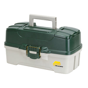 Plano 3-Tray Tackle Box w/Duel Top Access - Dark Green Metallic/Off White [620306] - BuoyMart.com  Tackle Storage Plano