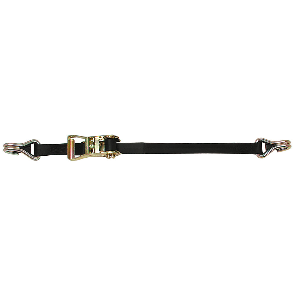 CargoBuckle Ratchet Strap Tie-Down w/Double J-Hooks  Keeper - 1" x 12 [F14060] - BuoyMart.com  Tie-Downs CargoBuckle