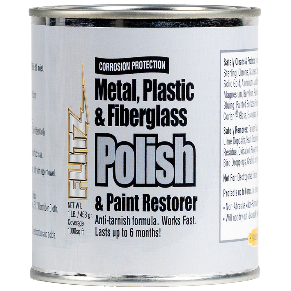 Flitz Metal, Plastic  Fiberglass Polish Paste - 1.0lb [CA 03516-6] - BuoyMart.com  Cleaning Flitz
