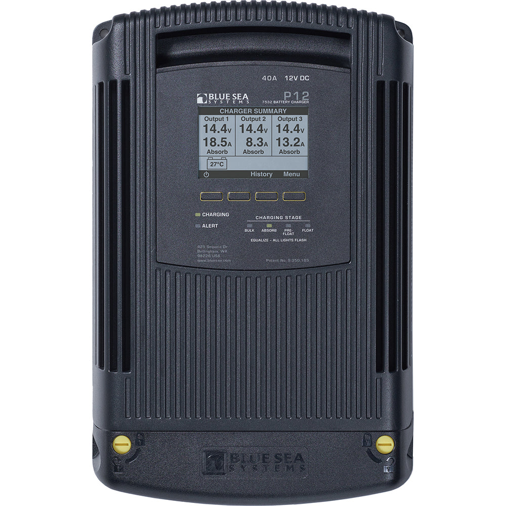 Blue Sea 7532 P12 Gen2 Battery Charger - 40A - 3-Bank [7532] - BuoyMart.com  Battery Chargers Blue Sea Systems