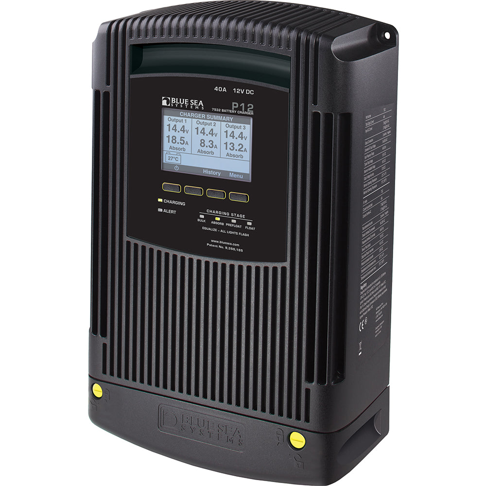 Blue Sea 7532 P12 Gen2 Battery Charger - 40A - 3-Bank [7532] - BuoyMart.com  Battery Chargers Blue Sea Systems