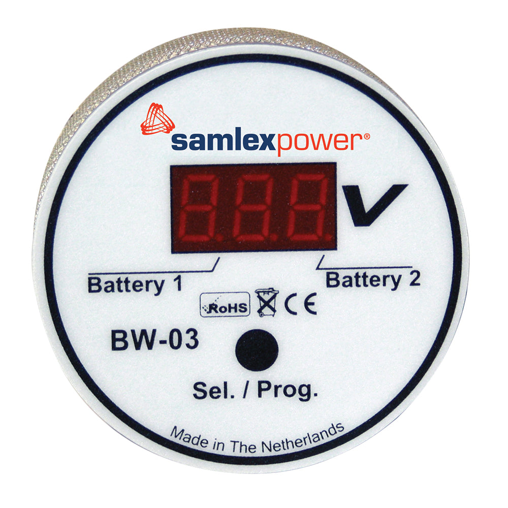 Samlex Dual Battery Monitor - 12V or 24V - Auto Detection [BW-03] - BuoyMart.com  Meters & Monitoring Samlex America