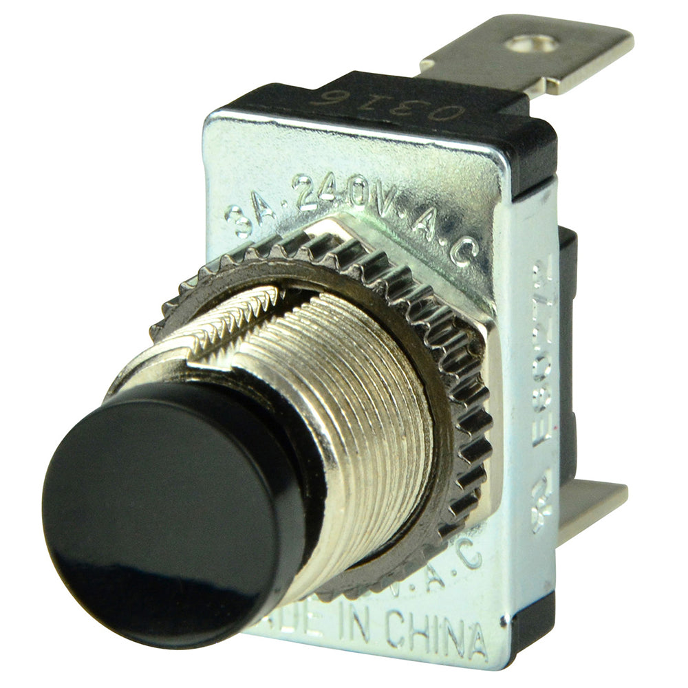 BEP Black SPST Momentary Contact Switch - OFF/(ON) [1001402] - BuoyMart.com  Switches & Accessories BEP Marine