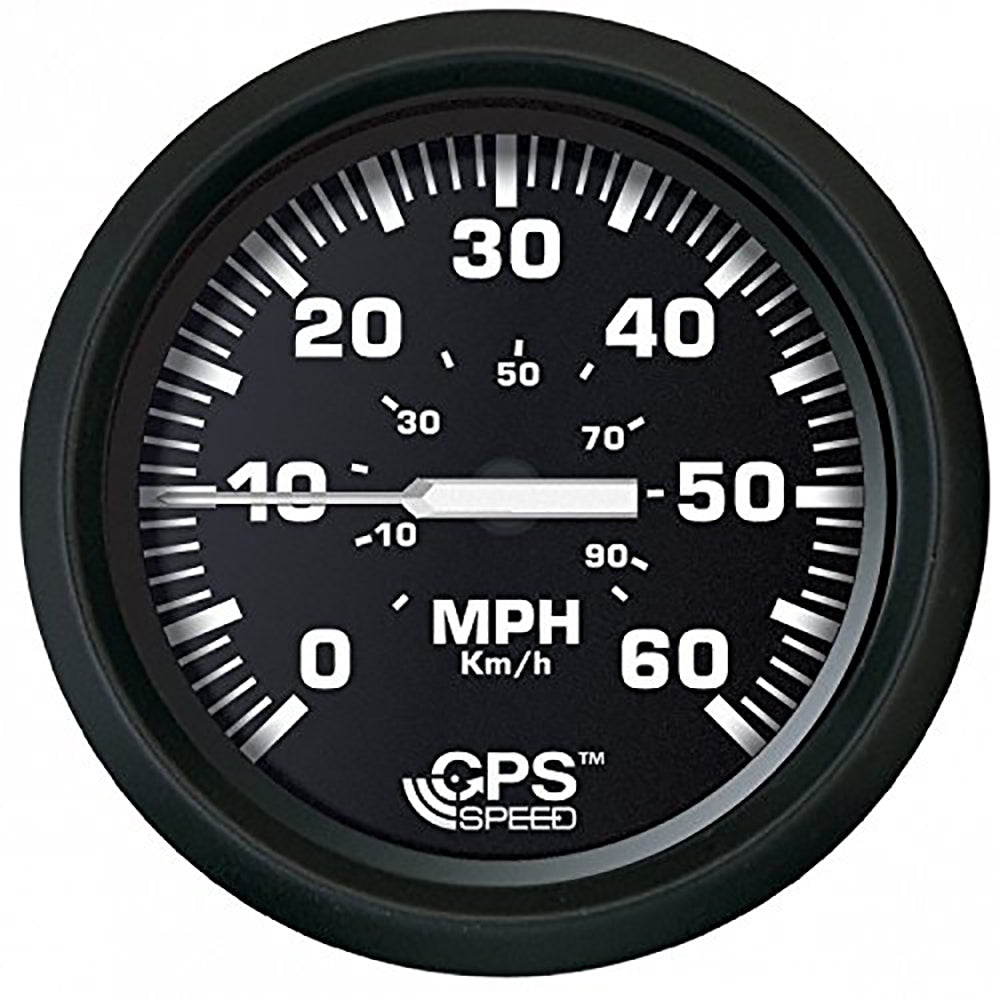 Faria Euro Black 4" Speedometer 60MPH (GPS) [32816] - BuoyMart.com  Gauges Faria Beede Instruments