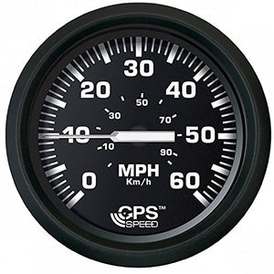 Faria Euro Black 4" Speedometer 60MPH (GPS) [32816] - BuoyMart.com  Gauges Faria Beede Instruments