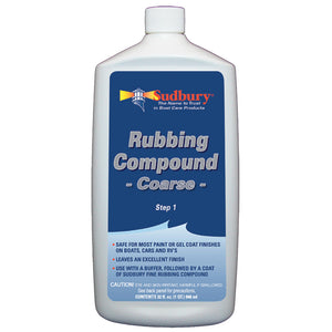 Sudbury Rubbing Compound Coarse - Step 1 - 32oz Fluid [444] - BuoyMart.com  Cleaning Sudbury