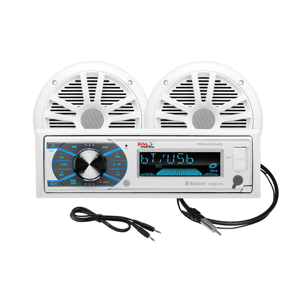 Boss Audio MCK632WB.6 Marine Stereo  6.5" Speaker Kit - White [MCK632WB.6] - BuoyMart.com  Stereos Boss Audio