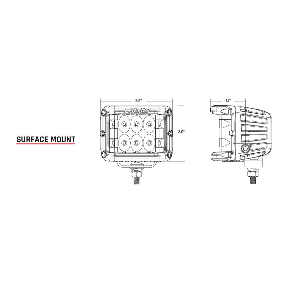 RIGID Industries D-SS PRO Flood LED Surface Mount - Pair - White [862113] - BuoyMart.com  Flood/Spreader Lights RIGID Industries