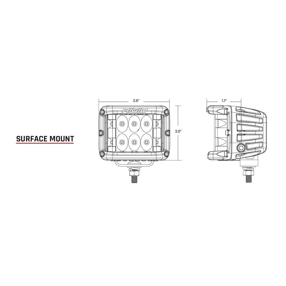 RIGID Industries D-SS Series PRO Spot LED Surface Mount - Pair - White [862213] - BuoyMart.com  Flood/Spreader Lights RIGID Industries