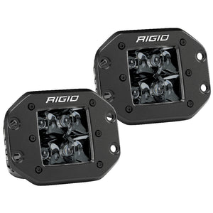 RIGID Industries D-Series PRO Flush Mount - Spot LED - Midnight Edition - Pair - Black [212213BLK] - BuoyMart.com  Flood/Spreader Lights RIGID Industries
