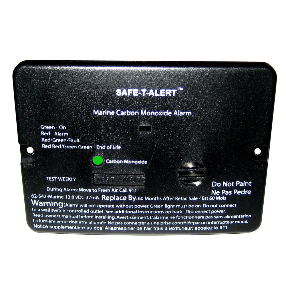 Safe-T-Alert 62 Series Carbon Monoxide Alarm - 12V - 62-542-Marine - Flush Mount - Black [62-542-MARINE-BLK] - BuoyMart.com  Fume Detectors Safe-T-Alert