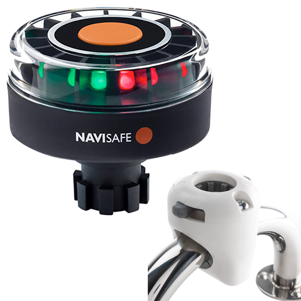Navisafe Navilight Tricolor 2NM w/Navibolt Base  Rail Mount - White [342KIT3] - BuoyMart.com  Navigation Lights Navisafe