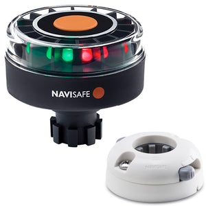 Navisafe Navilight Tricolor 2NM w/Navibolt Base  Horizontal Mount - White [342KIIT5] - BuoyMart.com  Navigation Lights Navisafe