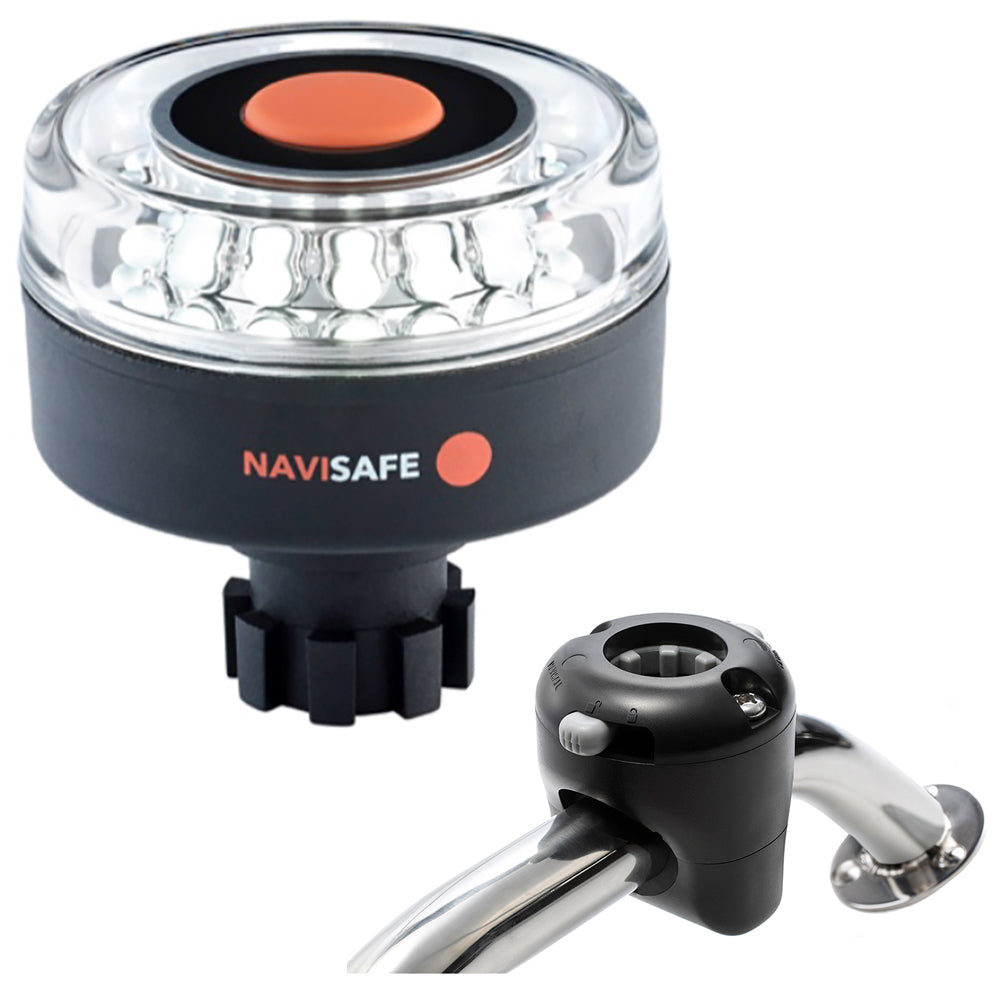 Navisafe Navilight 360 2NM w/Navibolt Base  Rail Mount - Black [042KIT] - BuoyMart.com  Navigation Lights Navisafe
