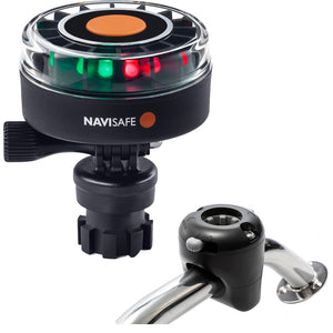 Navisafe Navilight 2NM Tricolor w/Navimount Base  Rail Mount - Black [340KIT] - BuoyMart.com  Navigation Lights Navisafe