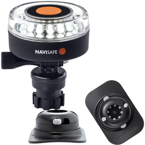 Navisafe Navilight 360 2NM White w/Navimount Base  RIB Mount - Black [040KIT2] - BuoyMart.com  Navigation Lights Navisafe