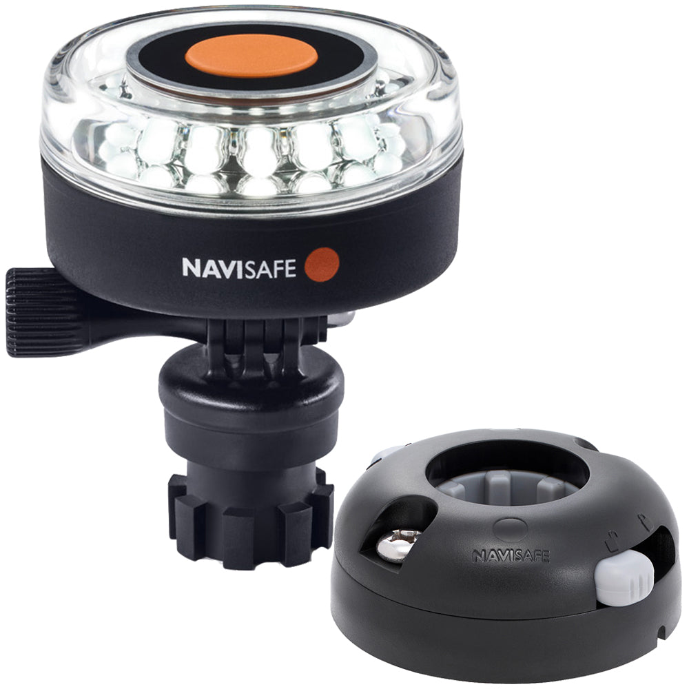 Navisafe Navilight 360 2NM White w/Navimount Base  Horizontal Mount - Black [040KIT7] - BuoyMart.com  Navigation Lights Navisafe