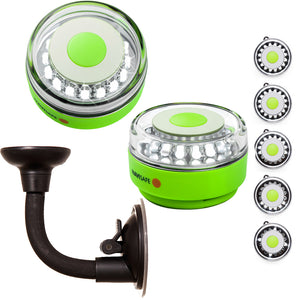 Navisafe Portable Navilight 360 2NM Rescue - Glow In The Dark - Green w/Bendable Suction Cup Mount [010KIT2] - BuoyMart.com  Navigation Lights Navisafe