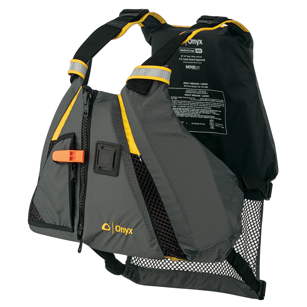 Onyx MoveVent Dynamic Paddle Sports Vest - Yellow/Grey - XL/2XL [122200-300-060-18] - BuoyMart.com  Life Vests Onyx Outdoor