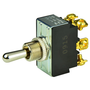 BEP DPDT Chrome Plated Toggle Switch - (ON)/OFF/(ON) [1002012] - BuoyMart.com  Switches & Accessories BEP Marine