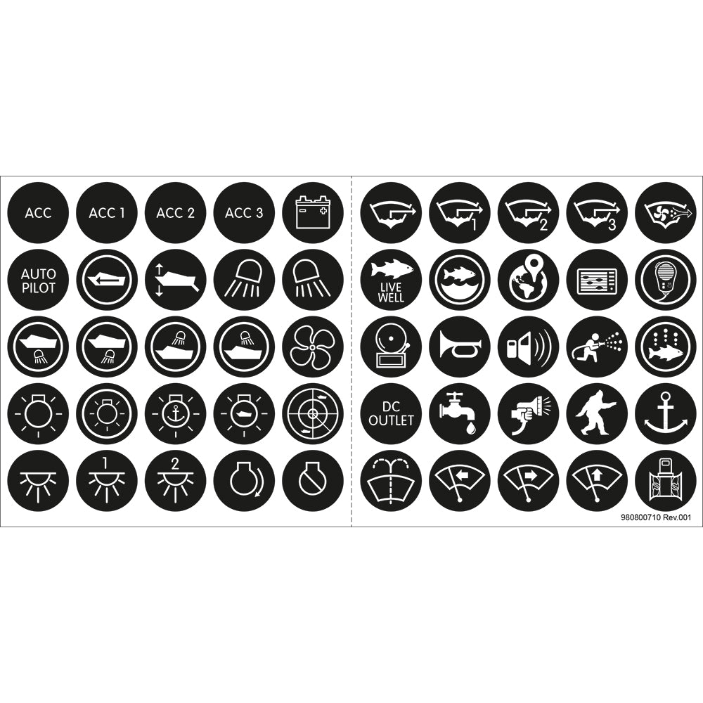Blue Sea 4230 Push Button Switch Label Kit [4230] - BuoyMart.com  Switches & Accessories Blue Sea Systems
