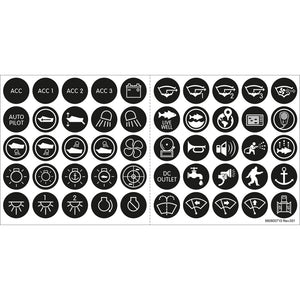 Blue Sea 4230 Push Button Switch Label Kit [4230] - BuoyMart.com  Switches & Accessories Blue Sea Systems
